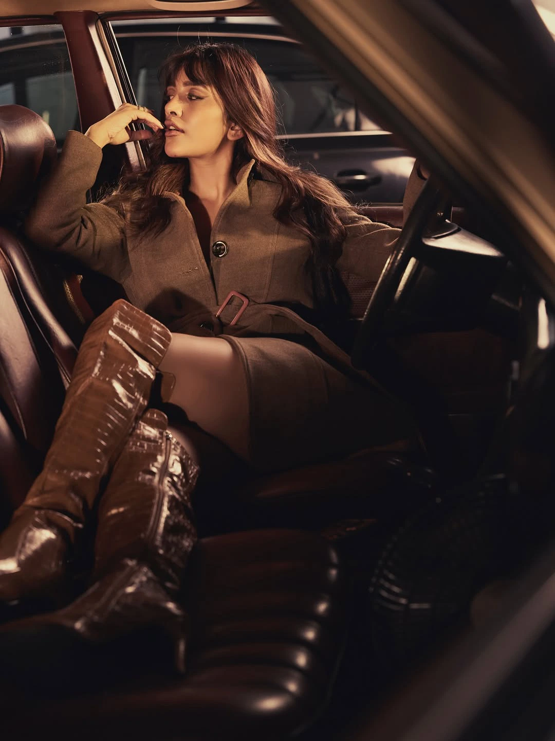 Nabha Natesh Srylish Looks in Car
