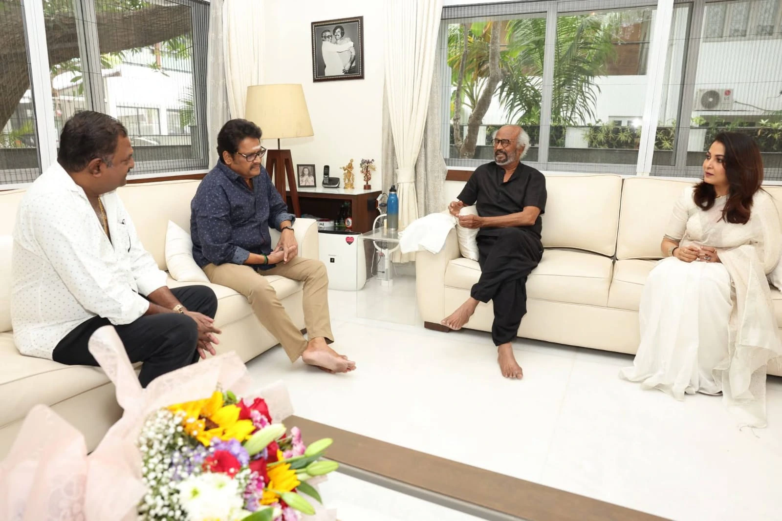 Narasimha Reunion Rajinikanth Ramyakrishna Meet Photos