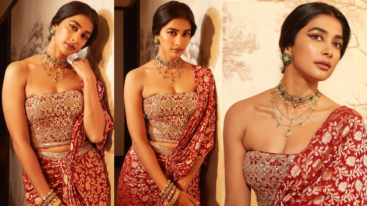 Pooja Hegde: ట్రెడిషనల్ వియర్ లో ట్రెండీ లుక్స్.. పూజ హెగ్డే గ్లామర్ ఫీస్ట్.. ఫొటోలు