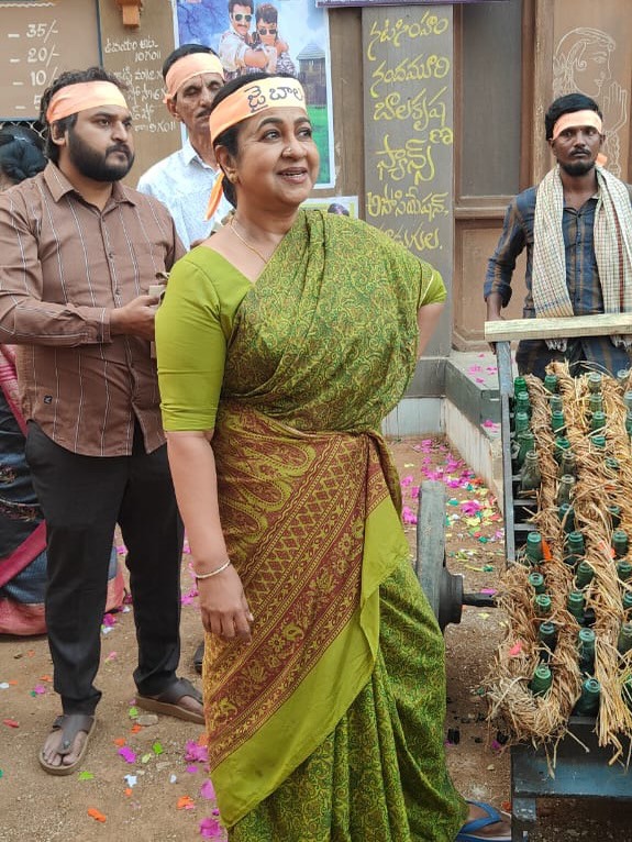 Radikaa Sarathkumar Shares Photos With Jai Balayya Head Band