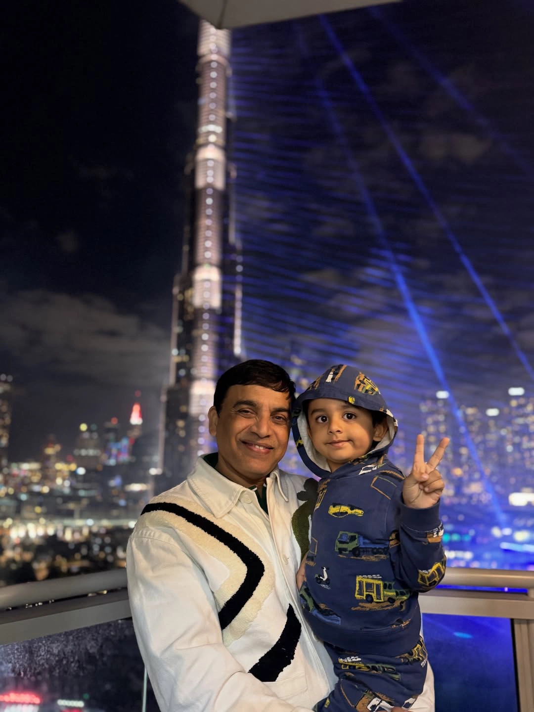 Dil Raju Enjoying Vacation in Dubai with his Wife Tejaswini Vygha and Son on New Year